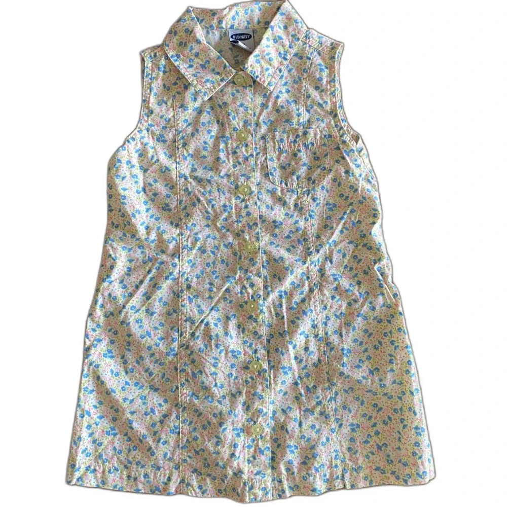 Old Navy Vintage Floral Button-up Dress Girls' 4/5